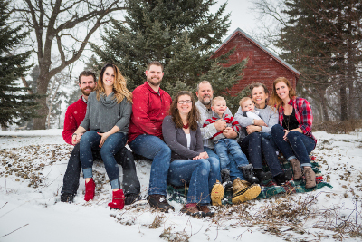 The Hubbard family at Christmas
